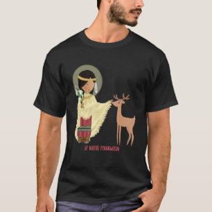 Camiseta St Kateri Tekakwitha Católica Santa Lírio Dos Mo