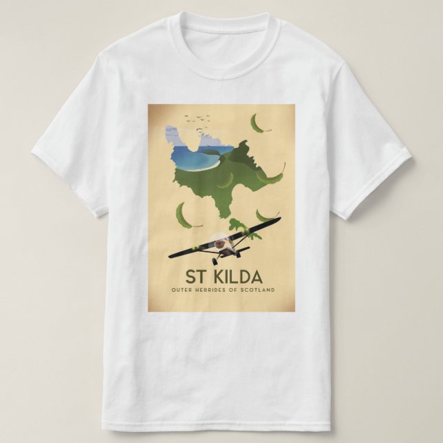 Camiseta St Kilda, Hébrides Exteriores Escócia (Frente do Design)