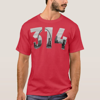 Camiseta St Louis 314 Area Code Vintage Skyline Missouri TS