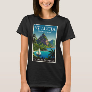 Camiseta St Lucia Caribbean Jewel