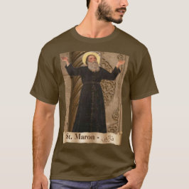 Camiseta  St. Maron (Maroun) مَارُون Igreja Maronita 