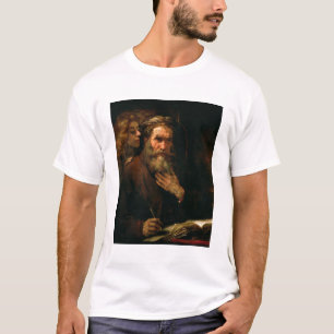 Camiseta St Matthew e o anjo, 1655-60 (óleo em canvas)