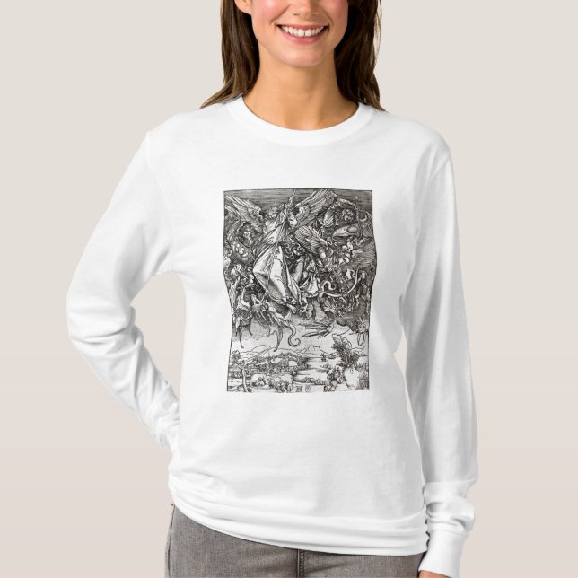 Camiseta St Michael e o dragão, de um latino (Frente)