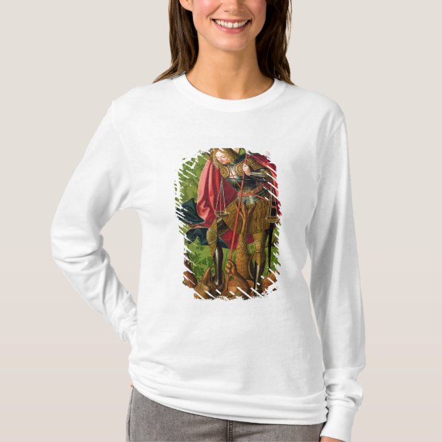 Camiseta St Michael que mata o dragão (Frente)