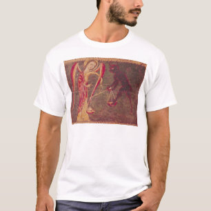 Camiseta St Michael que pesa almas, de um altarpiece