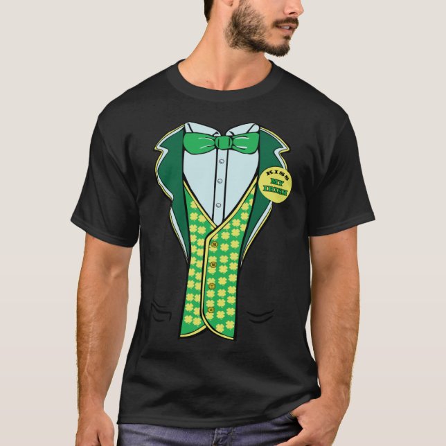Camiseta St Paddy s Green Tuxedo  Irish St Patrick s Leprec (Frente)