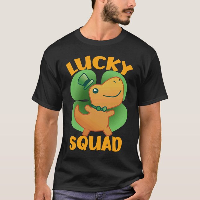 Camiseta St Pat Trex Day Dino Happy St Patrick's Day Go Luc (Frente)