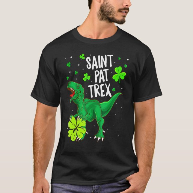 Camiseta St Pat Trex Shirt T Rex St Patricks Day Dinosaur (Frente)