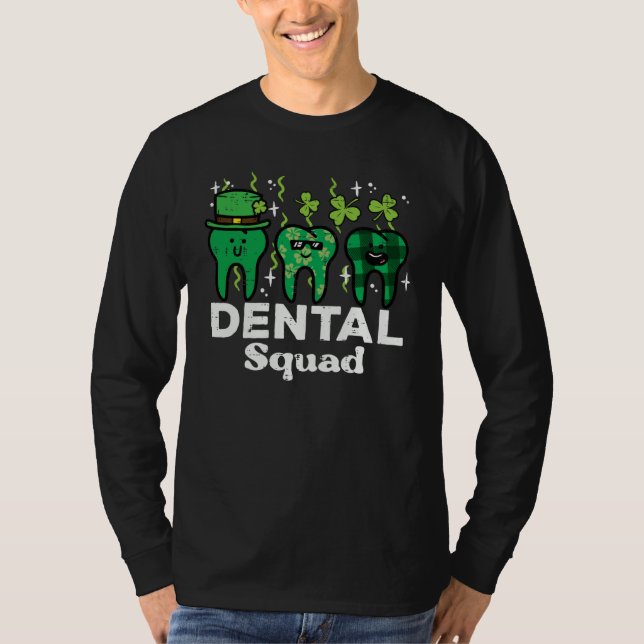 Camiseta St Patrick Day Dental Squad Saint Paddys Teeth Iri (Frente)