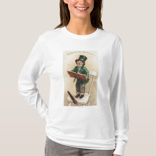 Camiseta St Patrick era um cavalheiro (Frente)