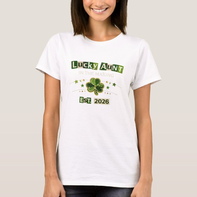 Camiseta St. Patrick’s Day Pregnancy Announcement (Frente)