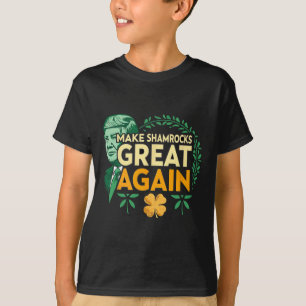 Camiseta St. Patrick Trump Irlandês Americano- Faça Shamroc