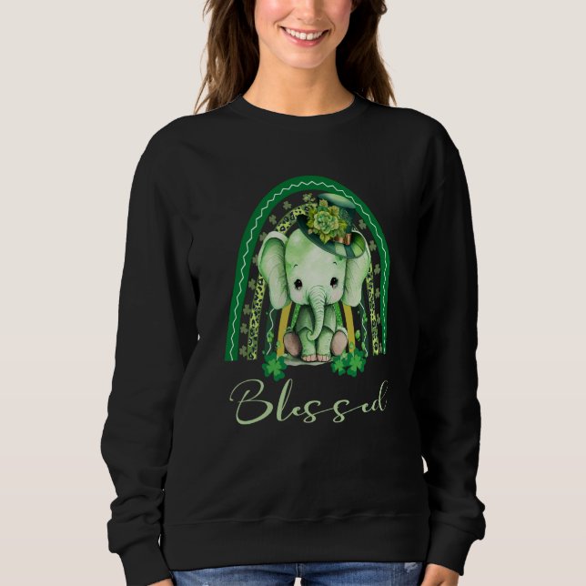 Camiseta St Patrick's Blessed Rainbow Adorable Christian El (Frente)