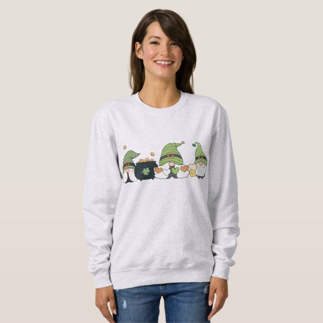 Camiseta St. Patrick's Cute Day Gnomes (Frente Completa)