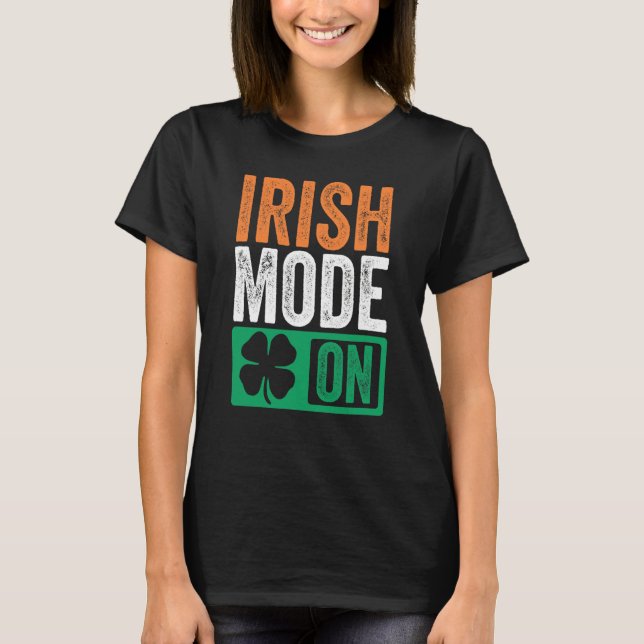 Camiseta St Patrick's Day Beer Drinking Ireland Irish Mode  (Frente)