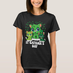 Camiseta St Patricks Day Cats Pattys Green Santo