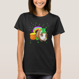 Camiseta St Patricks Day Cute Guinea Pig Irish Shamrock