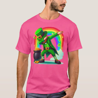 Camiseta St Patricks Day Dabbing Leprechaun Boys Girls Men