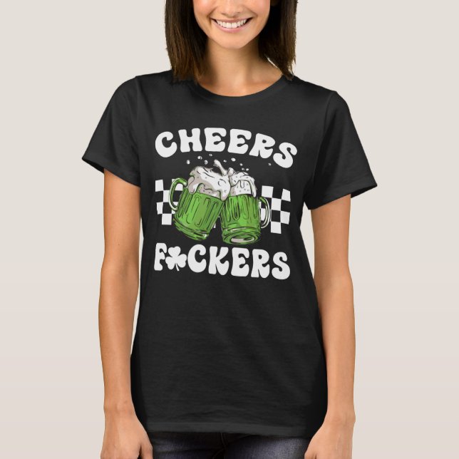 Camiseta St Patricks Day Day Drinking Beer Mugs Men Women (Frente)