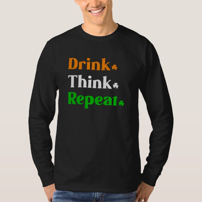 Camiseta St Patricks Day Drinking Shamrock Beer Irish  1 (Frente)