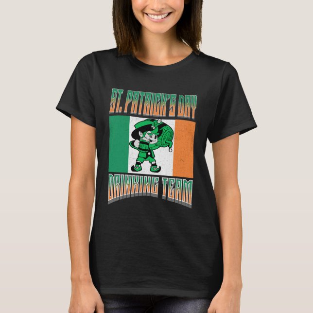 Camiseta ST Patrick's Day Drinking Team  Leprechaun Irish M (Frente)