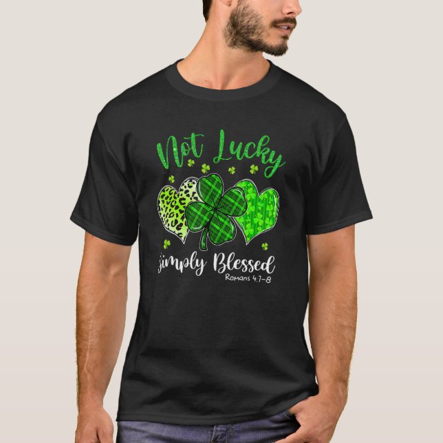 Camiseta St Patricks Day Faith Christian Tee Not Lucky Simp (Frente)