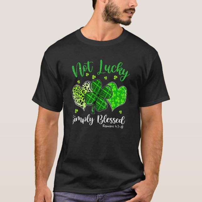 Camiseta St Patricks Day Faith Christian Tee Not Lucky Simp (Frente)