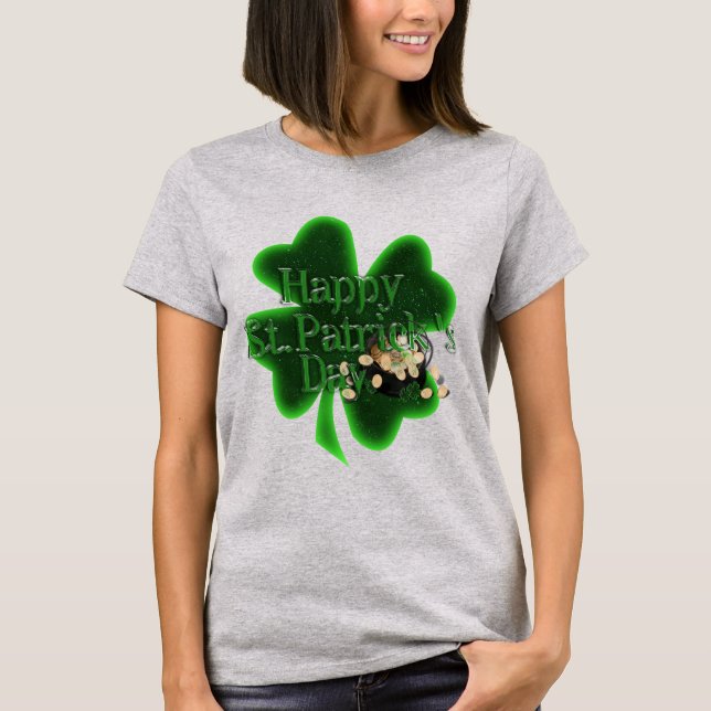 Camiseta St. Patrick's Day Four Leaf Clover (Frente)