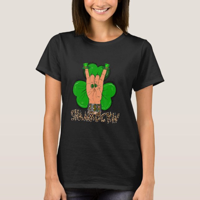 Camiseta St. Patrick's Day Happy Go Lucky Green Shamrock Ir (Frente)