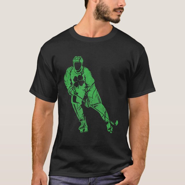 Camiseta St Patricks Day Ice Hockey For Boys, Irish Men Boy (Frente)