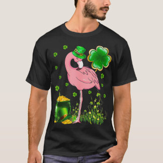 Camiseta St Patricks Day Irish Flamingo Shamrock Saint Patt
