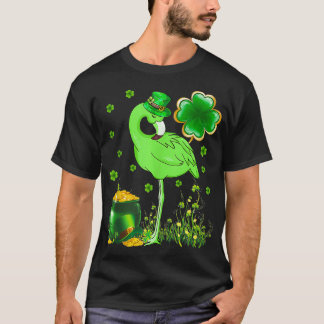 Camiseta St Patricks Day Irish Flamingo Shamrock Saint Patt