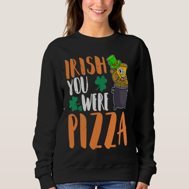 Camiseta St Patrick's Day Irish Ireland Pizza Italy Gaelic  (Frente)
