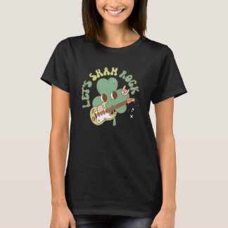 Camiseta St Patricks Day Irish Let's Sham Rock Guitar C