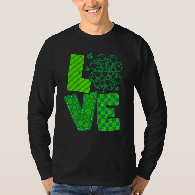 Camiseta St Patrick's Day Irish love shamrock (Frente)