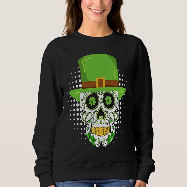 Camiseta St Patrick's Day Irish skeleton leprechaun (Frente)