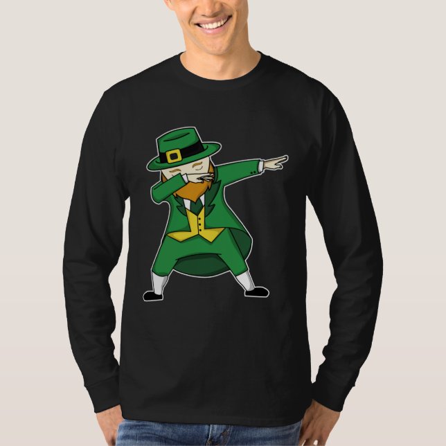 Camiseta St Patricks Day leprechaun dabbing st patty s Kids (Frente)