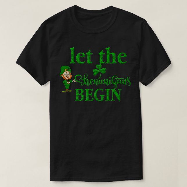 Camiseta St Patricks Day Let The Shenanigans Begin 2022 Sha (Frente do Design)