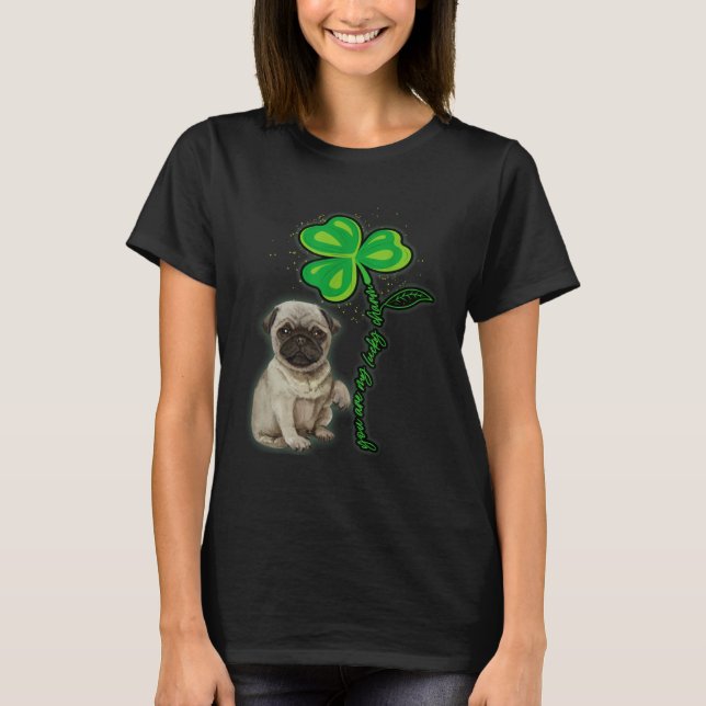 Camiseta St Patricks Day Pug My Lucky Charm (Frente)