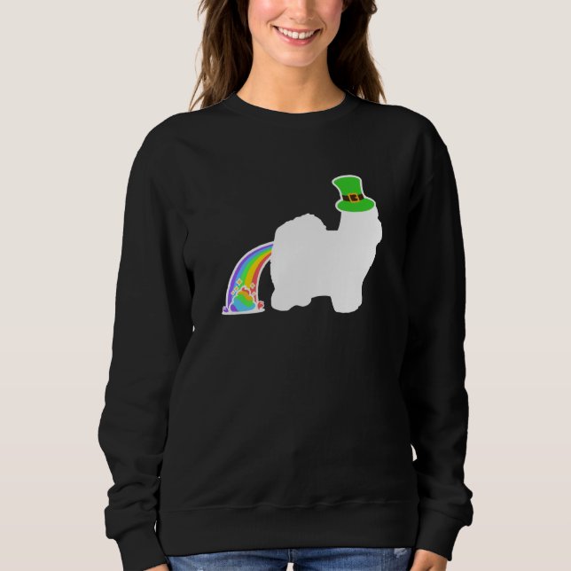Camiseta St Patrick's Day Rainbow Dog Coton de Tulear (Frente)
