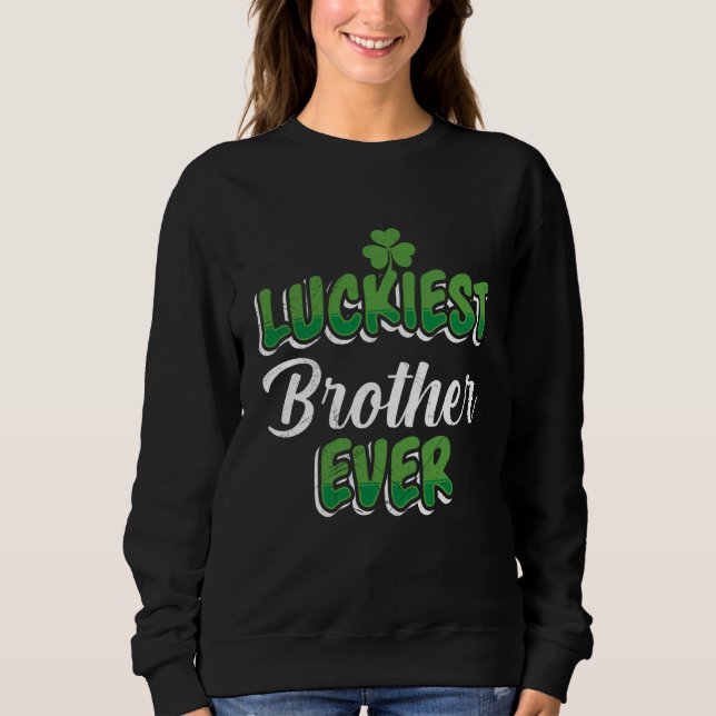 Camiseta St Patrick's Day saying Luckiest Brother ever (Frente)