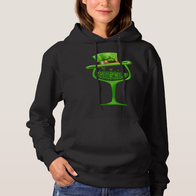 Camiseta St Patricks Day Wine Glasses C Irish C Shamrock (Frente)