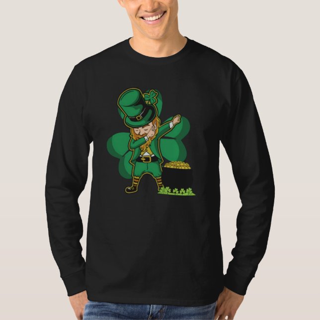 Camiseta St Patrick's Day with Dabbing Leprechaun  1 (Frente)