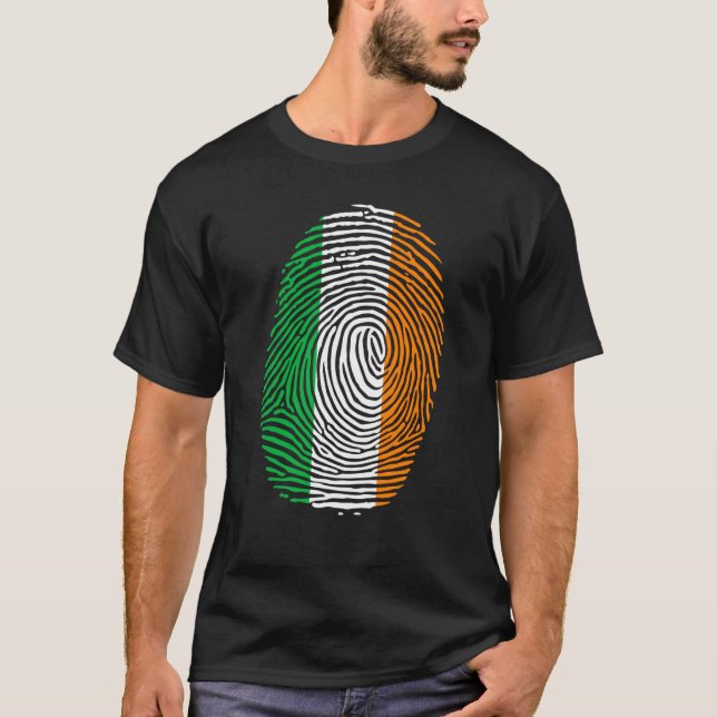 Camiseta St Patricks Day Zu Saint Paddy's Flag Irish Finger (Frente)
