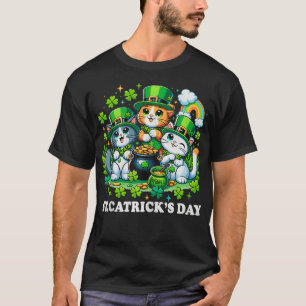 Camiseta St Patricks Dia dos Carrinhos Santo dos Gatos Patt