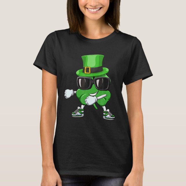 Camiseta St. Patricks Flores De Xamrock Óculos Solares Engr (Frente)