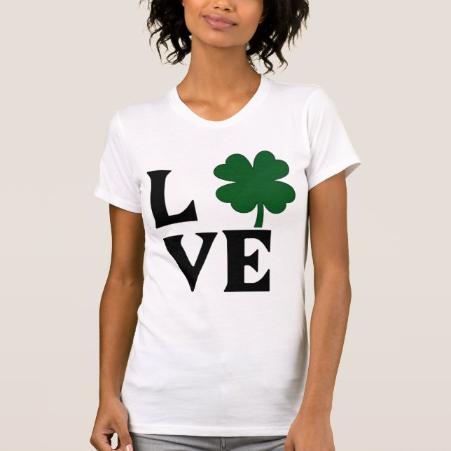 Camiseta St. Patricks Love Shamrock Jersey Tee (Frente)