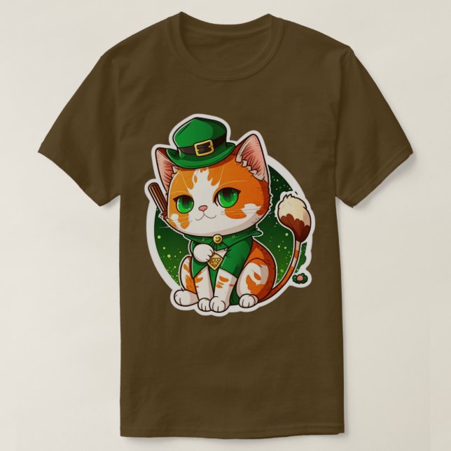 Camiseta St Patricks Lucky Cat (Frente do Design)