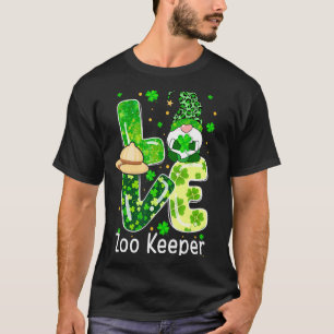 Camiseta St Patricks Lucky Funny Zoo Keeper Gnome Leopard G