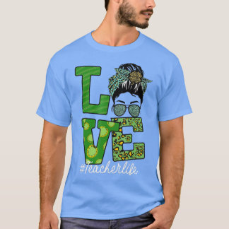 Camiseta St Patricks Professor Messer Bun Love Leopard Sham